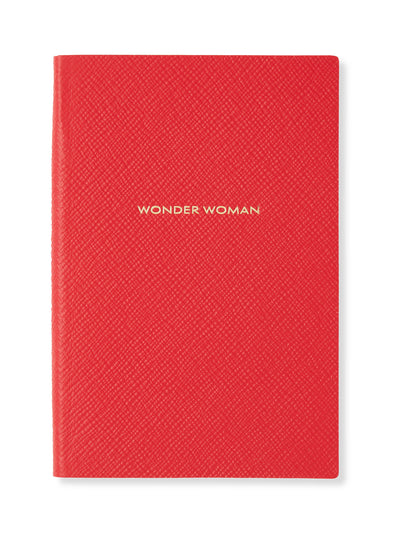 Smythson Wonder woman chelsea notebook in panama at Collagerie