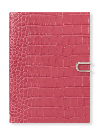 Smythson Soho notebook with slide closure in mara at Collagerie