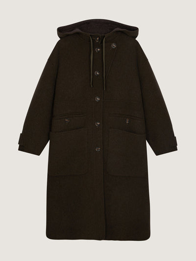 Soeur Double-sided two-tone wool coat at Collagerie