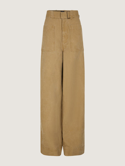 Soeur Serge cotton and linen wide-leg trousers at Collagerie