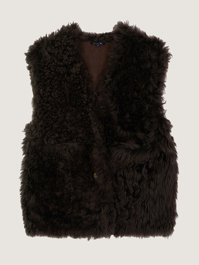 Soeur Reversible shearling waistcoat jacket at Collagerie