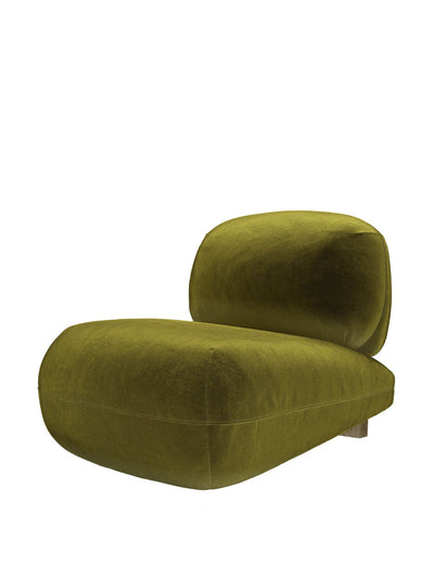 sofa.com Seattle Armchair in Olive Cotton Matt Velvet at Collagerie