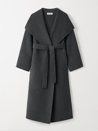 Soft Goat Long wool and cashmere coat at Collagerie