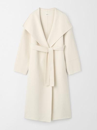 Soft Goat Long wool and cashmere coat at Collagerie
