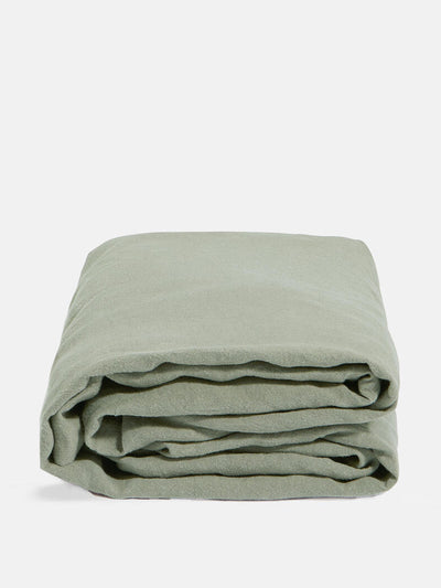 Soho Home Sage linen duvet cover at Collagerie