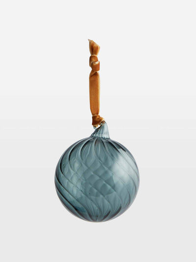 Soho Home Rosendale baubles in teal (set of 6) at Collagerie