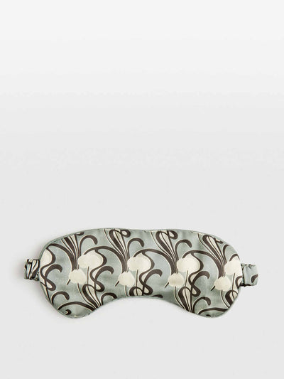Soho Home Green printed silk eye mask at Collagerie