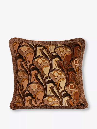 Soho Home Obie floral-pattern square cotton-blend cushion at Collagerie