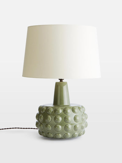 Soho Home Green ceramic table lamp at Collagerie