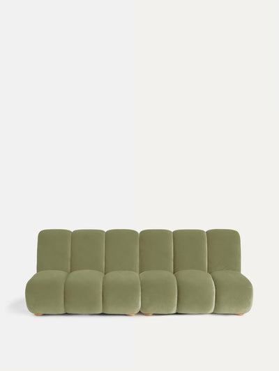 Soho Home Velvet Lichen modular sofa at Collagerie