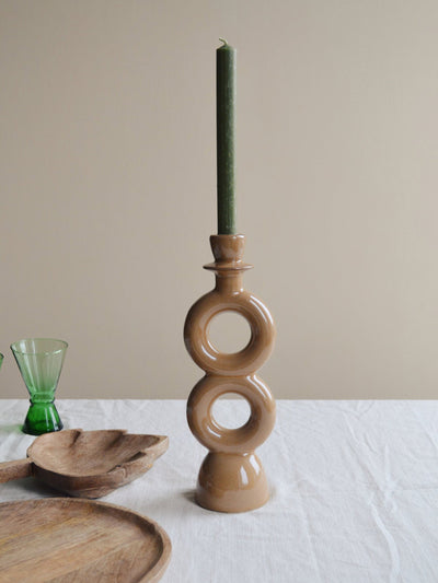 Spicer and Wood Mustard stoneware candle holder at Collagerie