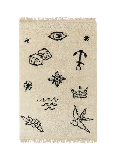 Nordic Knots Off-white erik lööf nomad rug at Collagerie