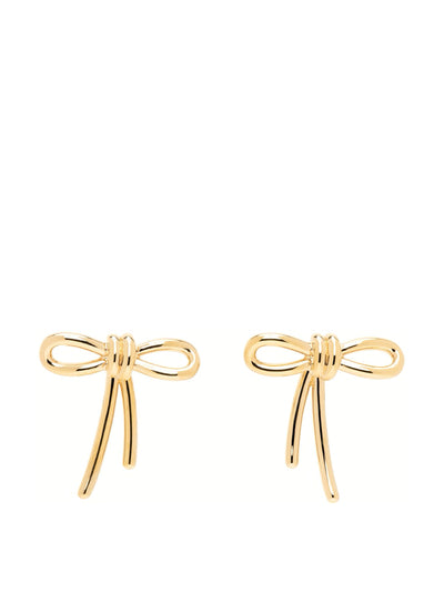 Valentino Garavani Gold bow Scoobies earrings at Collagerie