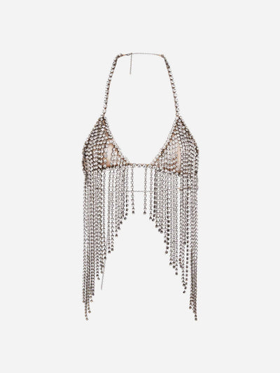 Stella McCartney Crystal-fringed bra at Collagerie