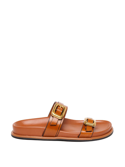 Steve Madden Zaz slide tan leather at Collagerie