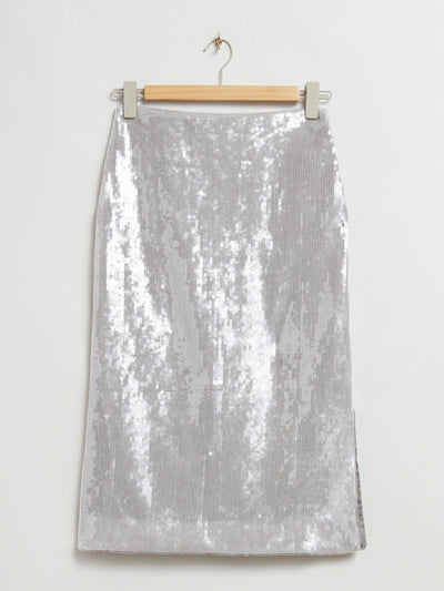 & Other Stories Sequinned midi-length pencil skirt at Collagerie