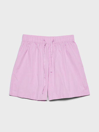 Tekla Poplin pyjamas shorts in purple pink at Collagerie