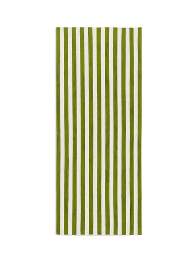 Summerill & Bishop Stripe linen tablecloth in white & green at Collagerie