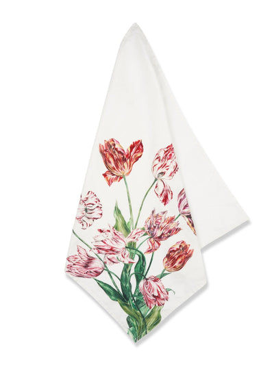 Summerill & Bishop 'Tulip' Linen napkin in red & pink at Collagerie