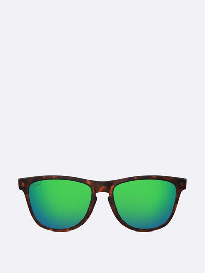 SunGod Matte tortoiseshell and green Classic sunglasses at Collagerie