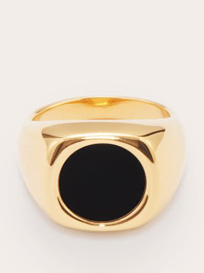 Little Liffner Sunken stone signet ring gold at Collagerie