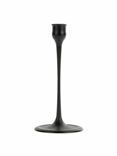 Neptune Tall Heddon candlestick in Warm Black at Collagerie