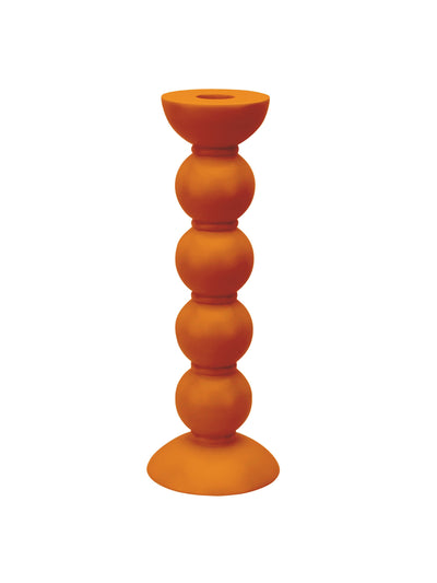 Addison Ross Tall orange bobbin candlestick at Collagerie