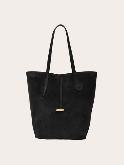 Little Liffner Tall black suede Sprout tote bag at Collagerie