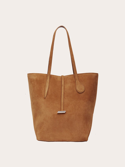 Little Liffner Tall rhum suede Sprout tote at Collagerie