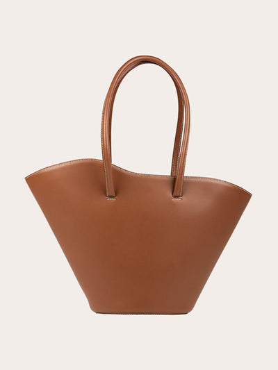 Little Liffner Light brown Tulip tall tote bag at Collagerie