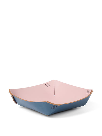 The Conran Shop Cuero two toned valet tray in pink & petrol at Collagerie