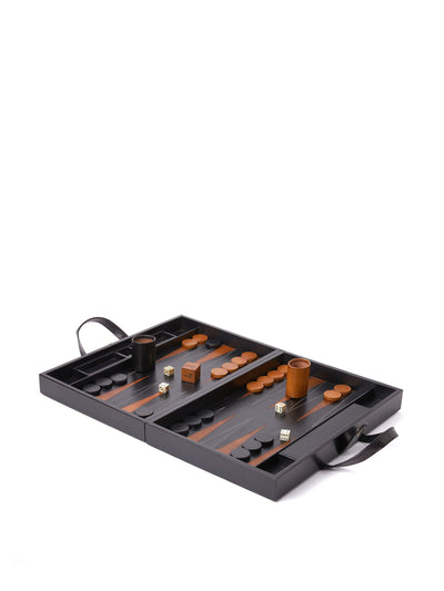 The Conran Shop Tavla leather backgammon set at Collagerie