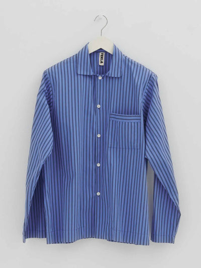 Tekla Poplin striped pyjama shirt at Collagerie