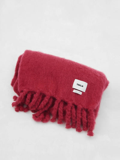 Tekla x Le Corbusier Rouge mohair blanket at Collagerie