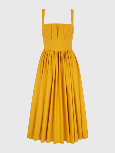 Emilia Wickstead Mustard Terry dress at Collagerie