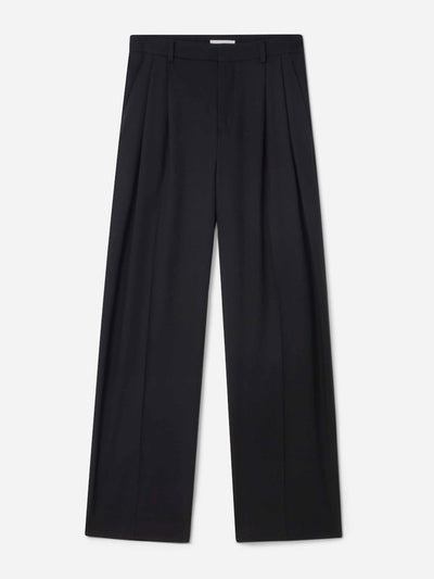 Teurn Studios Relaxed-fit pleated black trousers at Collagerie