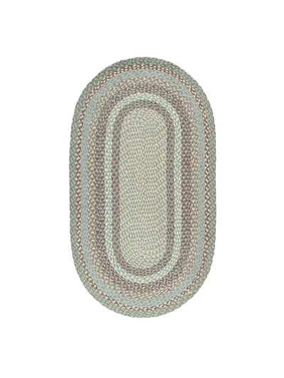 The Braided Rug Company Seaspray oval jute rug at Collagerie