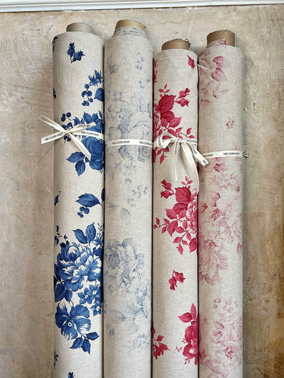 The Cloth Shop Double Widths fabric bolts in Roses at Collagerie