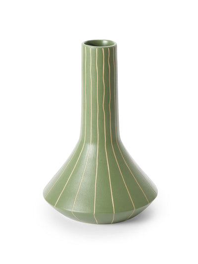 The Conran Shop Armes loose stripe vase in green at Collagerie