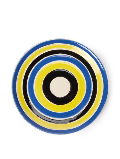 Collagerie X The Conran Shop Small stripe plate in blue & yellow at Collagerie