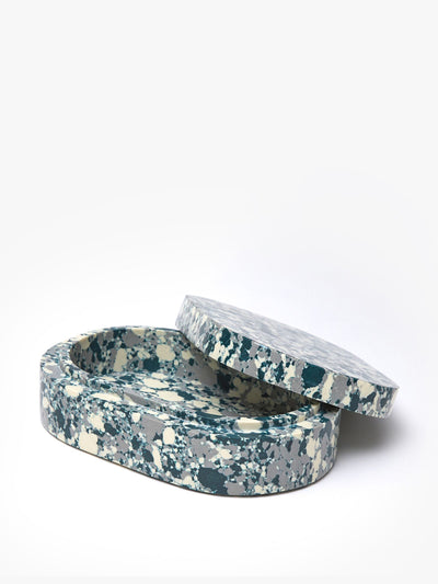 The Conran Shop Trinket Bbox marbled teal at Collagerie