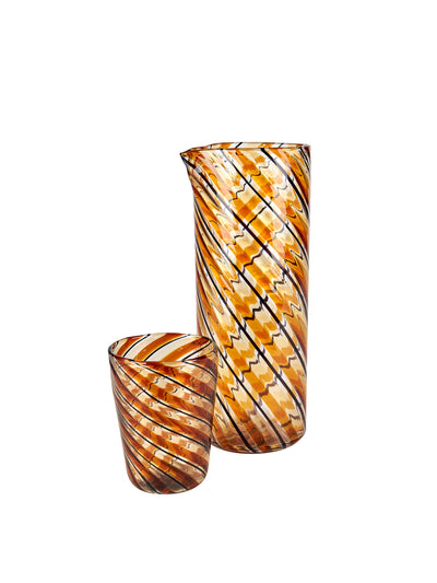 The Edition 94 Handblown Murano moka twist Italian glass at Collagerie