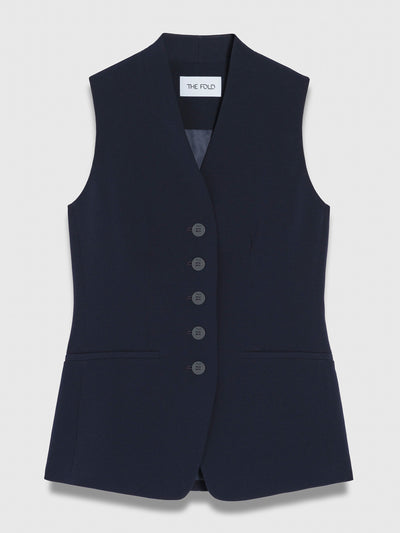 The Fold Clever crepe Hartley waistcoat at Collagerie