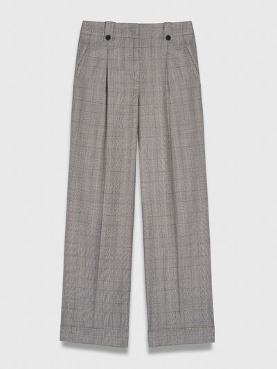 The Fold Hartwood Prince of Wales wide-leg trousers at Collagerie