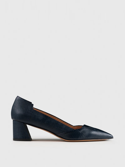 The Fold Saturnia lizard-embossed leather heels 45 at Collagerie