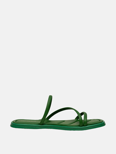 Shoe The Bear Selena green leather strap sandals at Collagerie