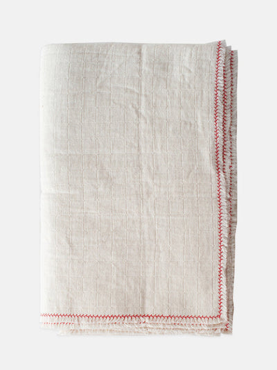 The Hambledon Natural table cloth with red branch at Collagerie