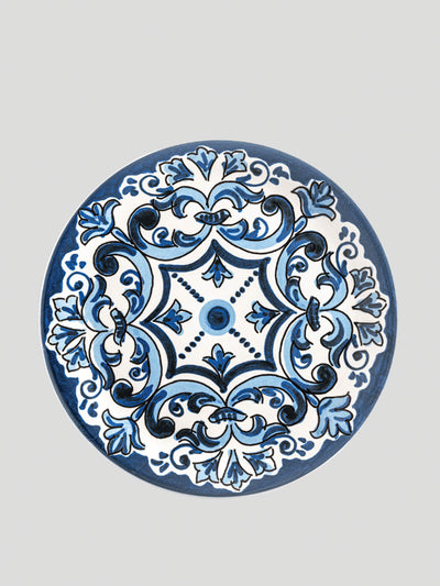 The Houseful Capri blue dinner plate at Collagerie