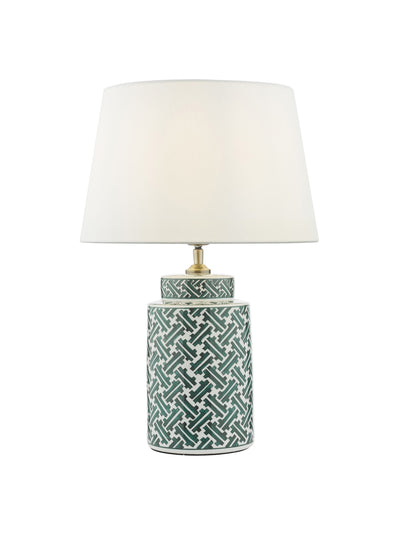 The Lighting Centre Print ceramic table lamp with inline switch at Collagerie