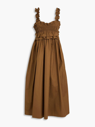 Cecilie Bahnsen Giovanna ruffled cotton-poplin maxi dress at Collagerie